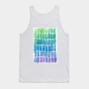 Green, Blue, Purple, Rectangles - Abstract Watercolor Painting Tank Top